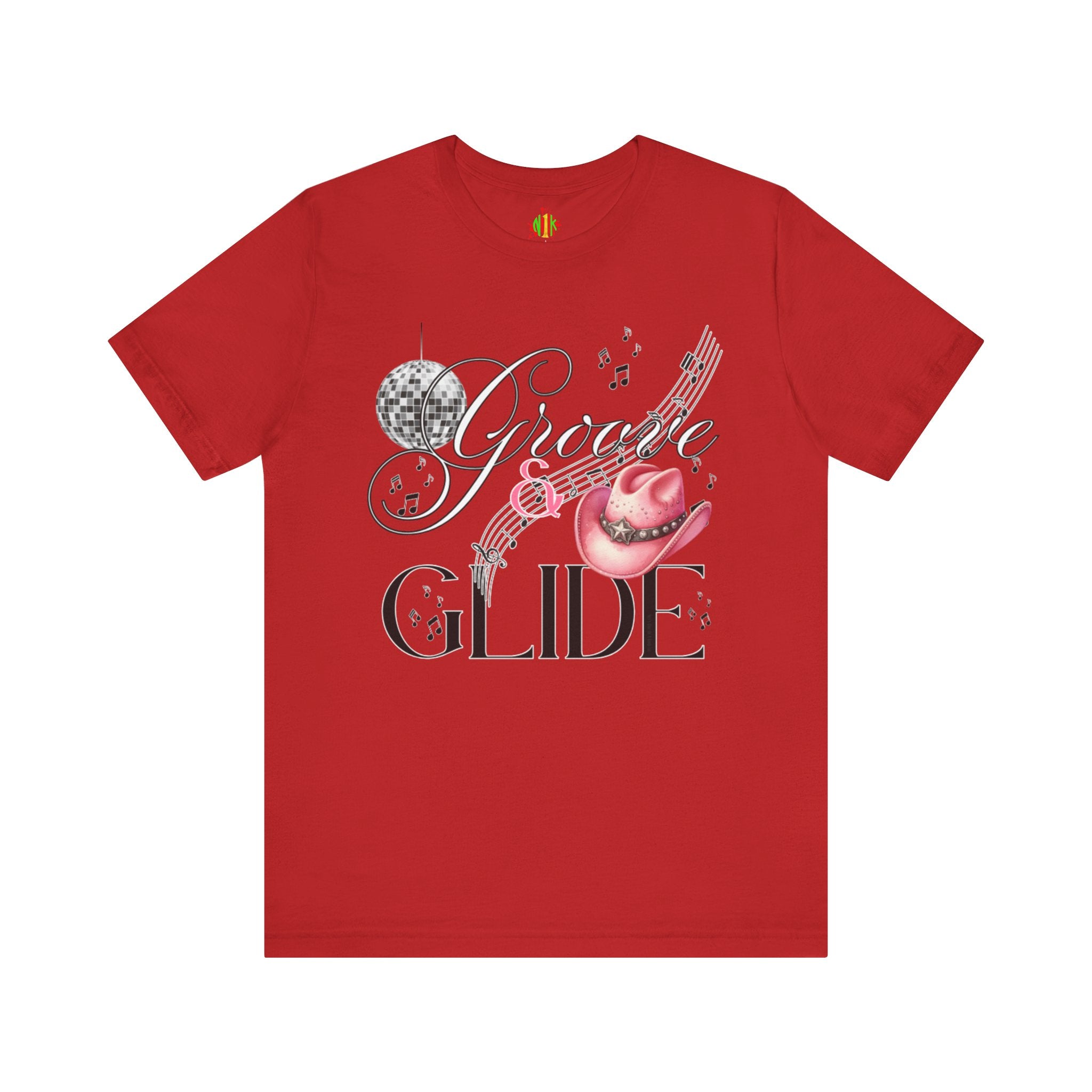 Groovy Glide Unisex Jersey Tee - Fun Retro Music Vibes